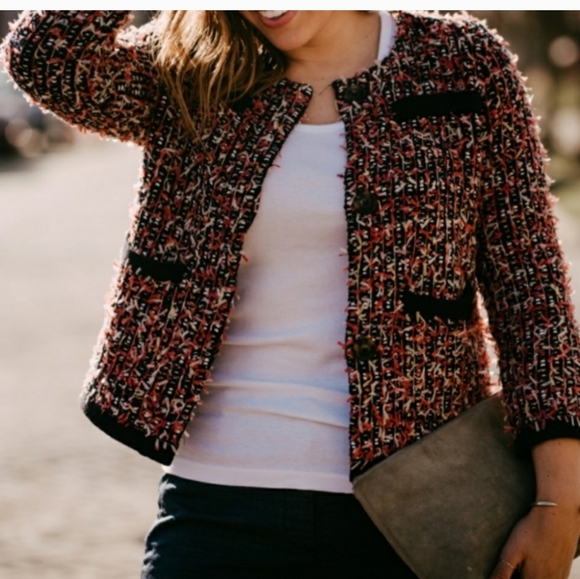 Ann Taylor Fuzzy Tweed Knit Cardigan Jacket - Picture 11 of 11